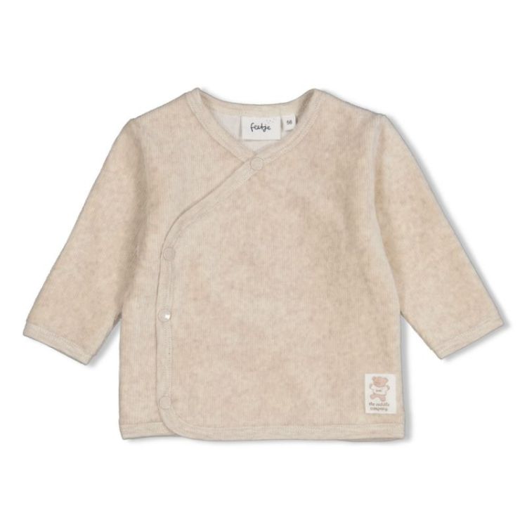B OVERSLAGSHIRT VEL RIB THE CU 730 TAUPE MELAN