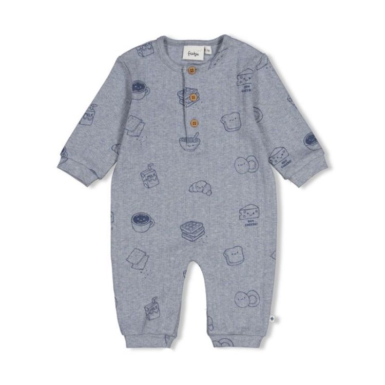 BJ PAKJE RIB AOP BREAKFAST BUD 016 BLAUW MELAN