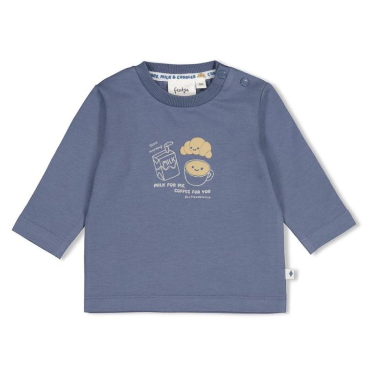 BJ LONGSL T-SHIRT BREAKFAST BU 015 BLAUW