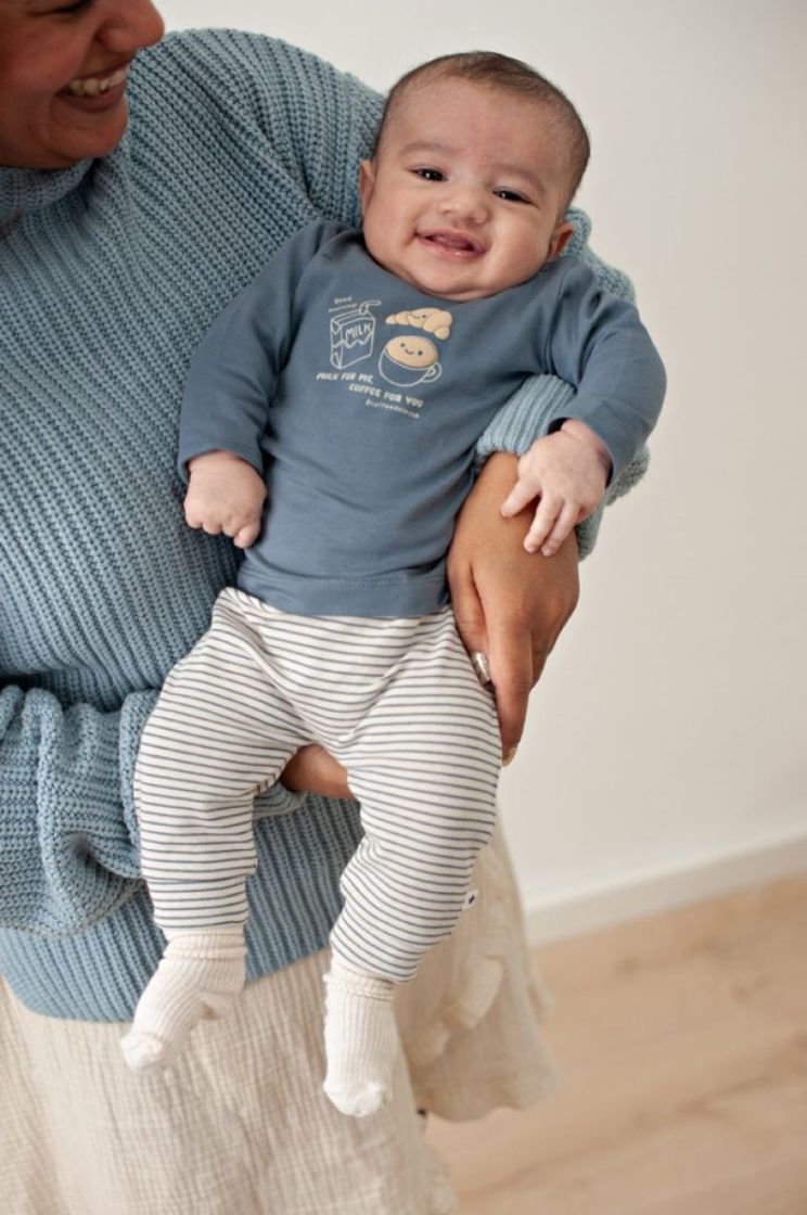 BJ BROEK RIB STR BREAKFAST BUD 015 BLAUW