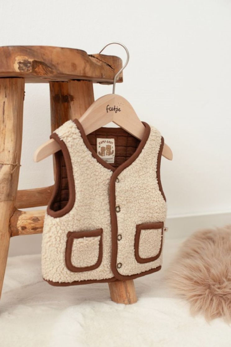 BJ OMKEERBAAR TEDDY GILET TINY 600 OFFWHITE