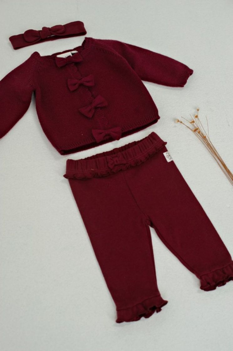 BM LEGGING POINT RIB MY LITTLE 130 BORDEAUX