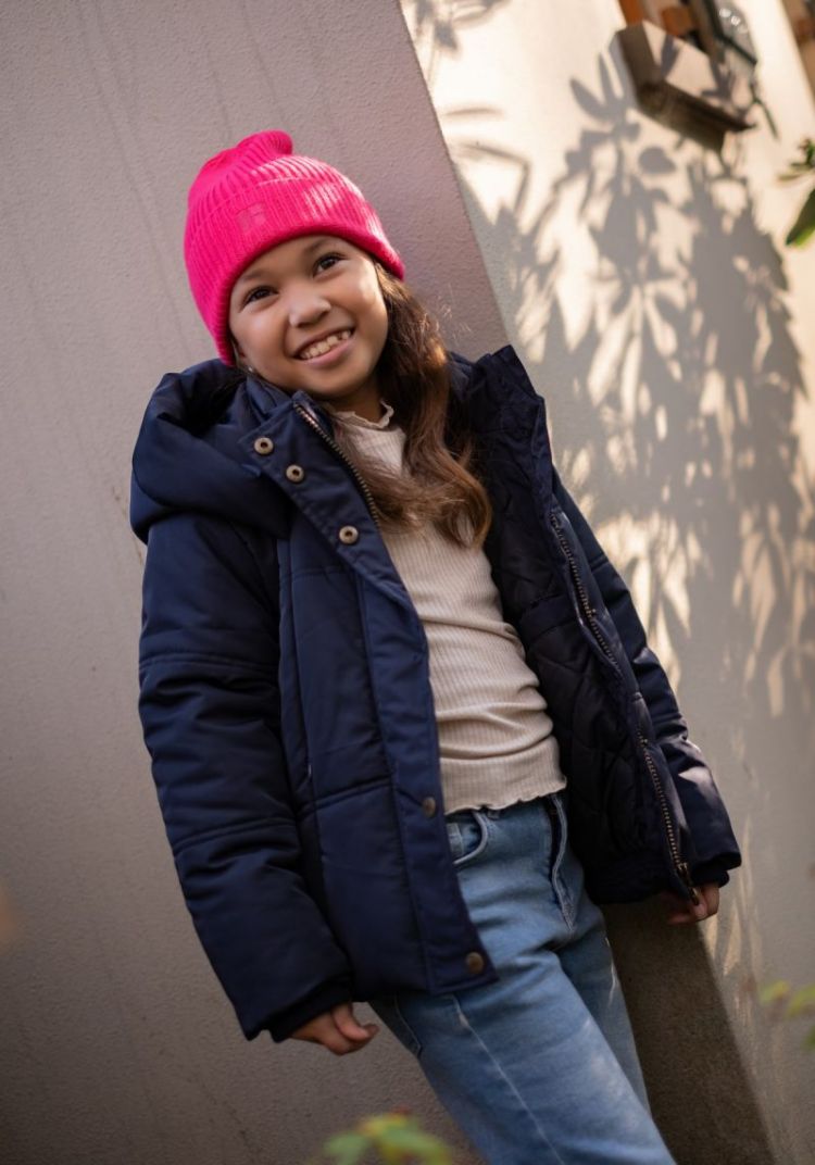M AUKJE SH PUFFER HOODED JAS 190 NAVY