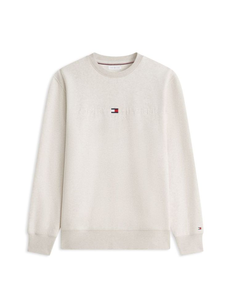 H TOMMY LOGO SWEATSHIRT OF6 HEATHERED O