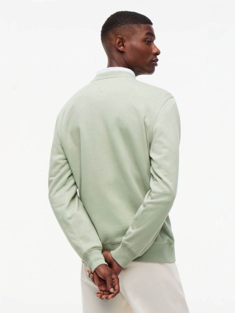 H ESSENTIAL TERRY CREWNECK L9A EARTH SAGE