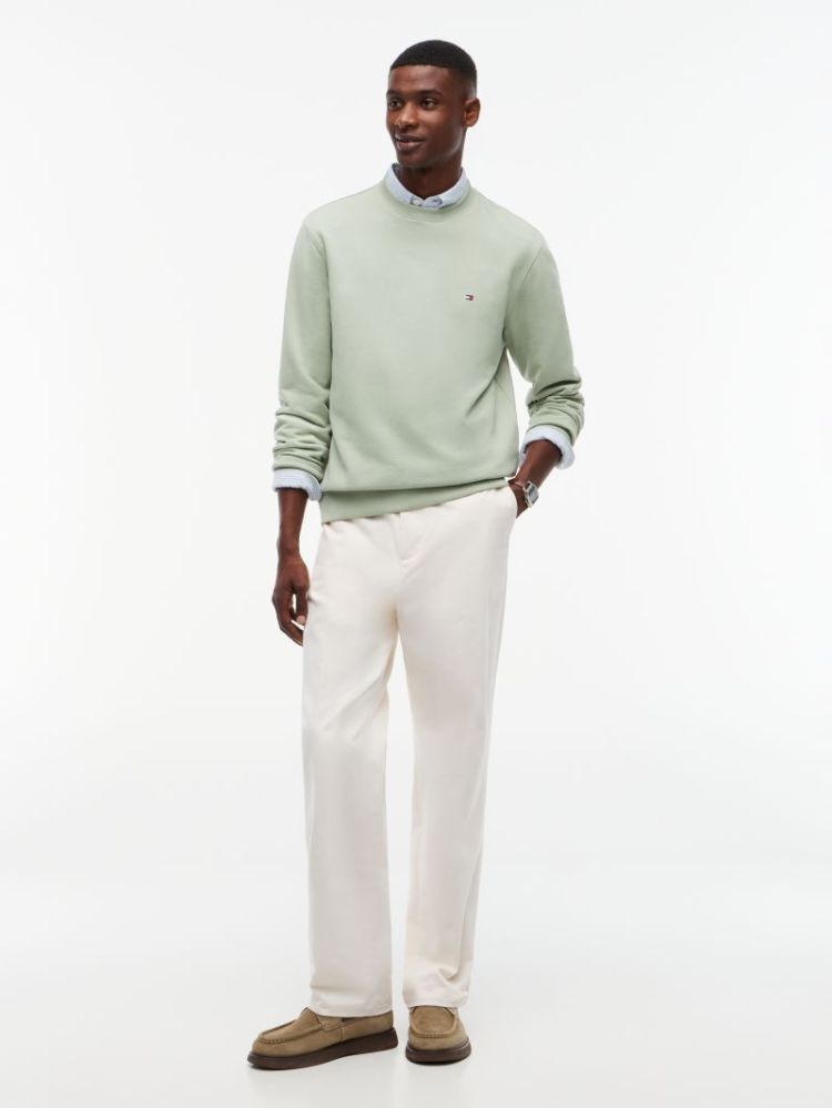 H ESSENTIAL TERRY CREWNECK L9A EARTH SAGE