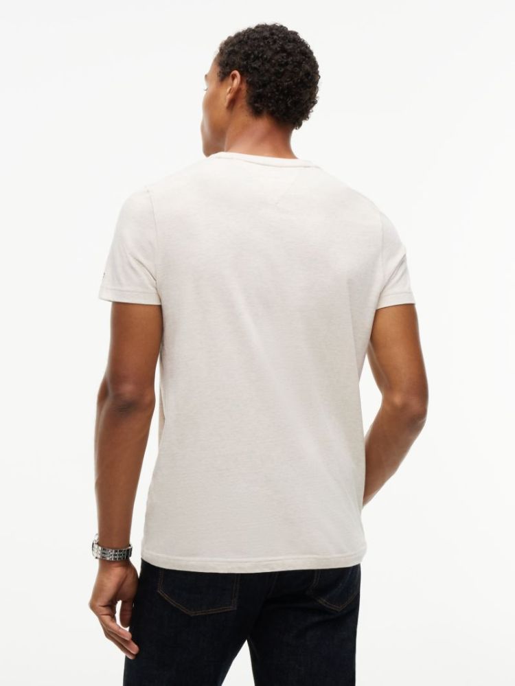 H TOMMY LOGO T-SHIRT OF6 HEATHERED O