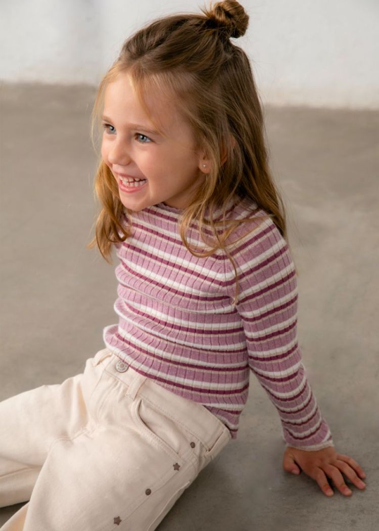 Mock neck sweater 69 violet mix