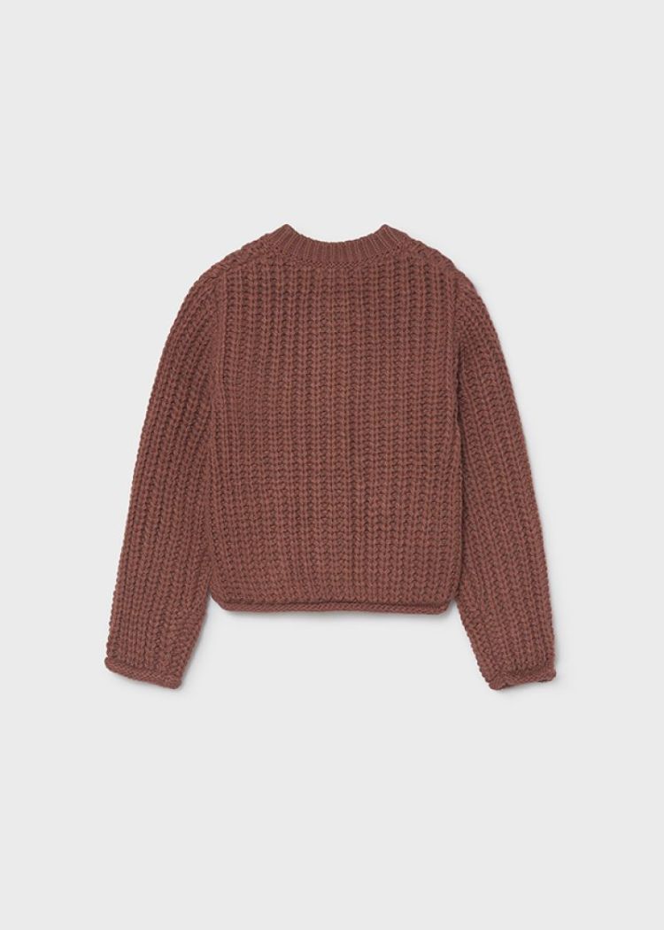 Tricot cardigan 27 Brick red