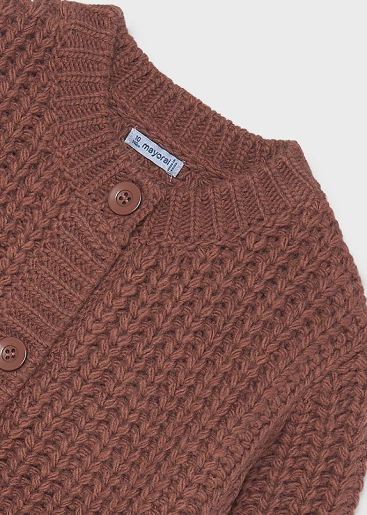 Tricot cardigan 27 Brick red