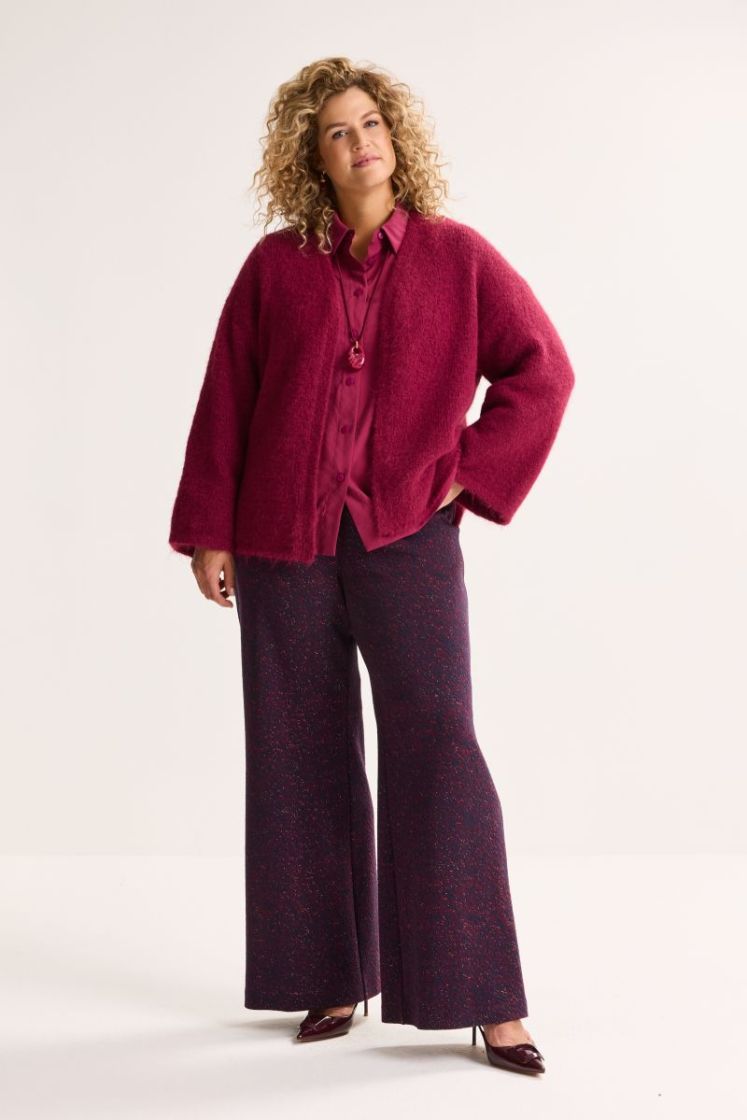 104010 Cardigan knitwear [1225 585 RED PLUM