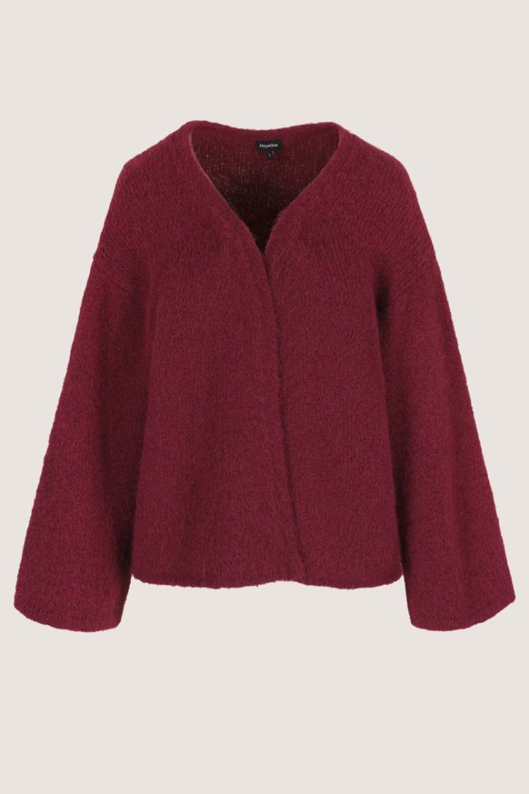 104010 Cardigan knitwear [1225 585 RED PLUM