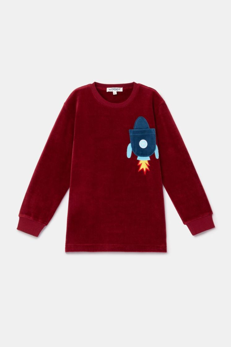 Jongens-Heren pyjama 471 bordeaux