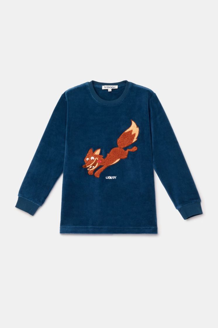 Jongens-Heren pyjama 881 donkerblauw
