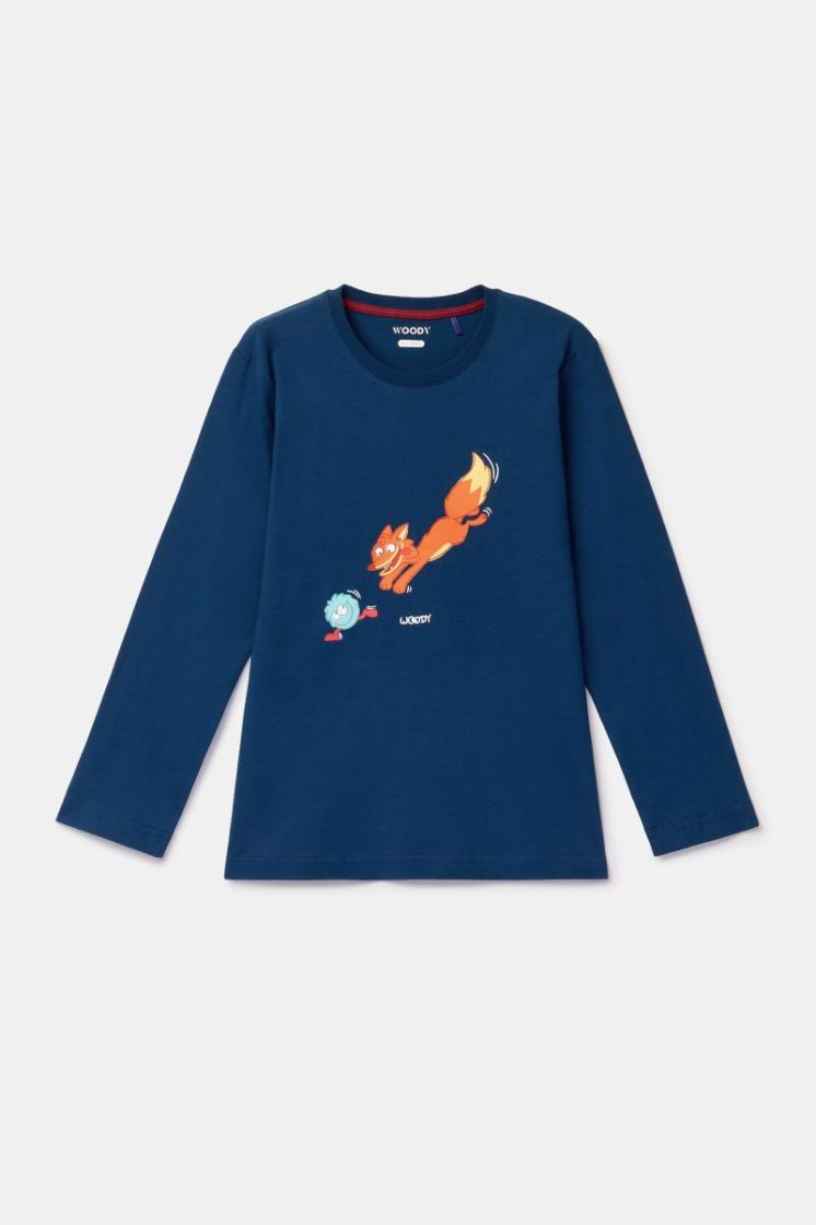 Jongens-Heren pyjama 881 donkerblauw