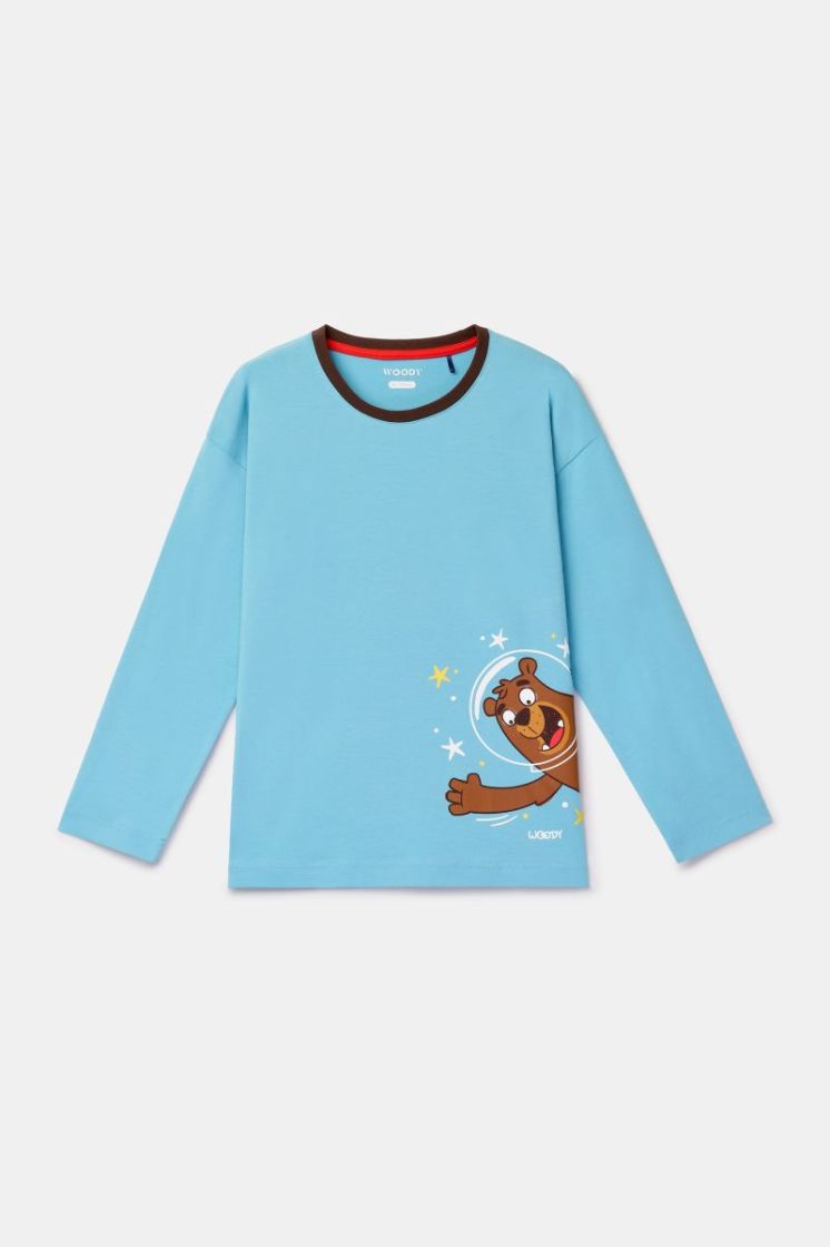 Jongens-Heren pyjama 824 blauw