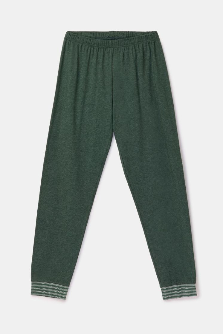 Jongens-Heren pyjama 789 donkergroen