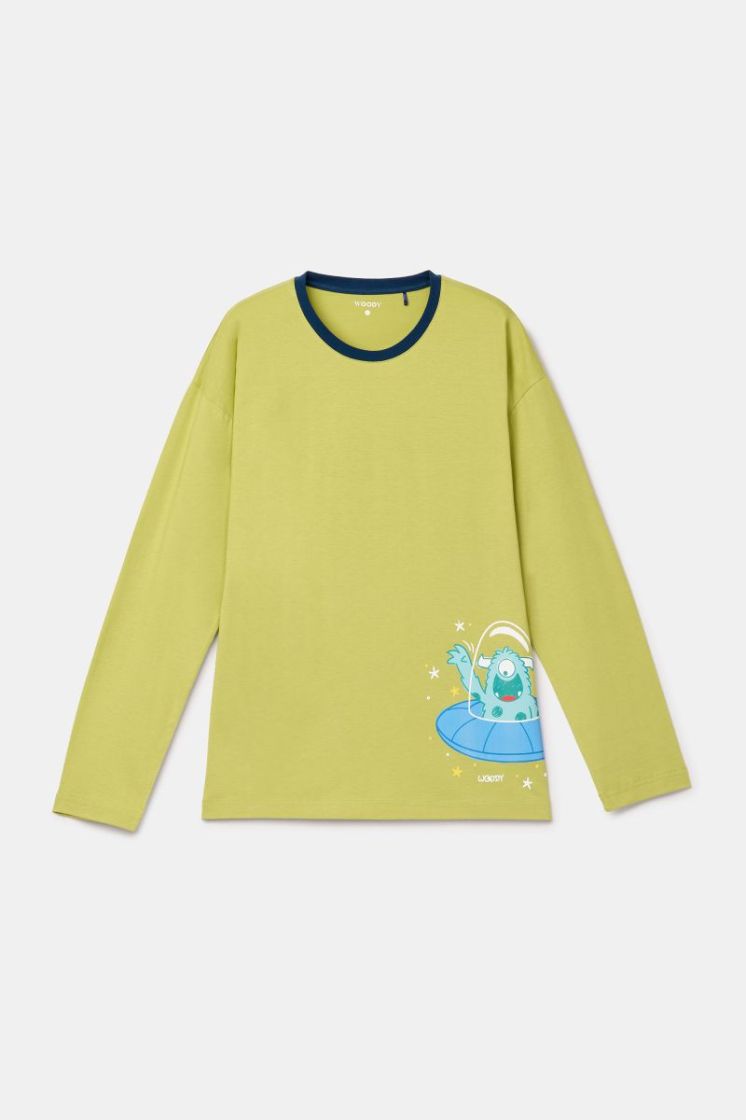 Jongens-Heren pyjama 715 groen