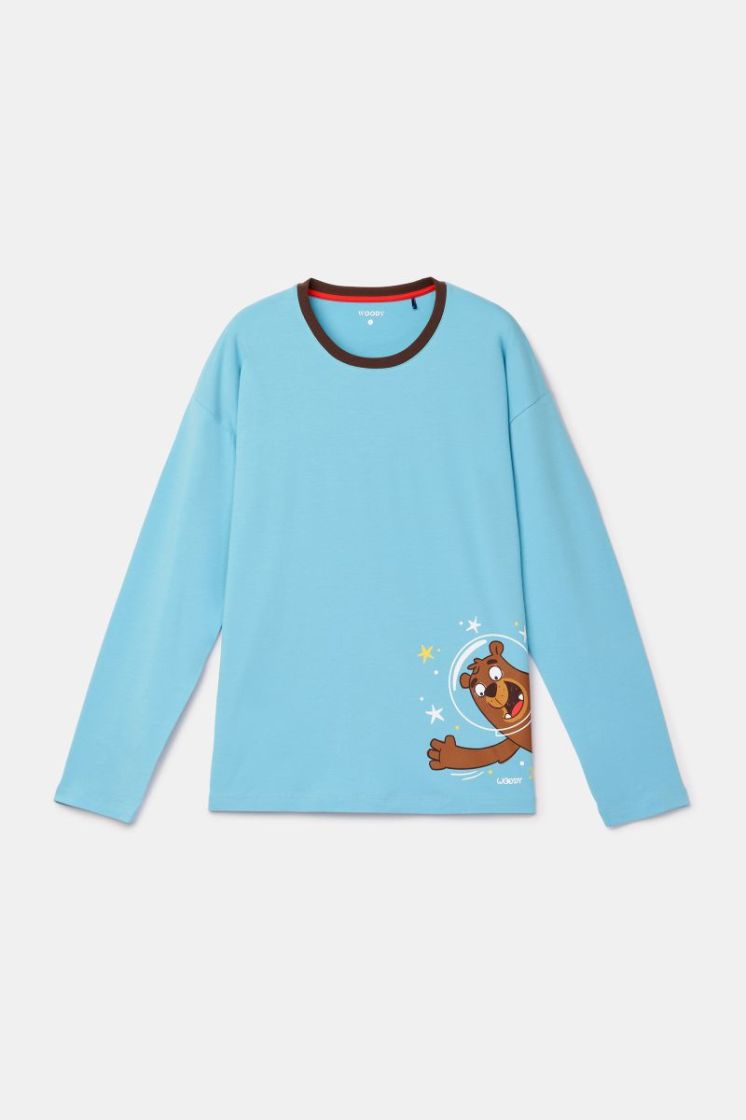 Jongens-Heren pyjama 824 blauw