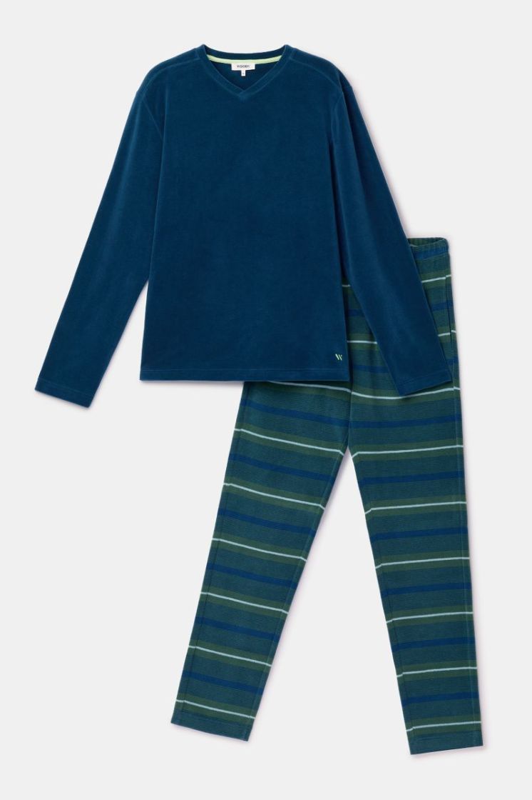 Heren kamerjas 881 donkerblauw