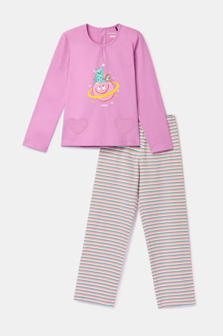 Meisjes-Dames pyjama 436 roze