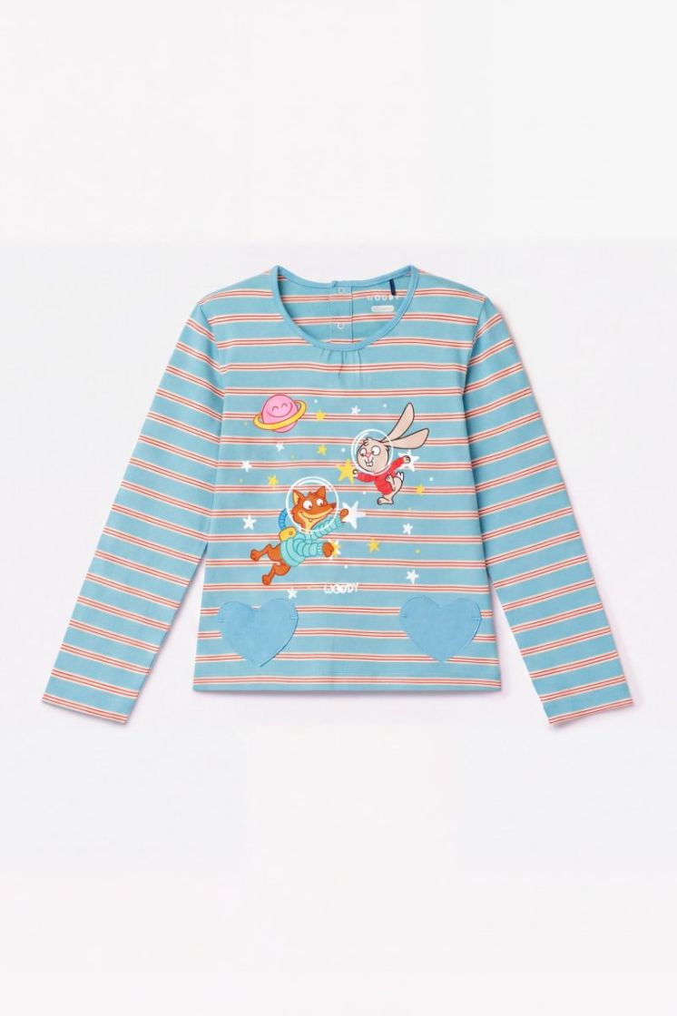 Meisjes-Dames pyjama 824 blauw