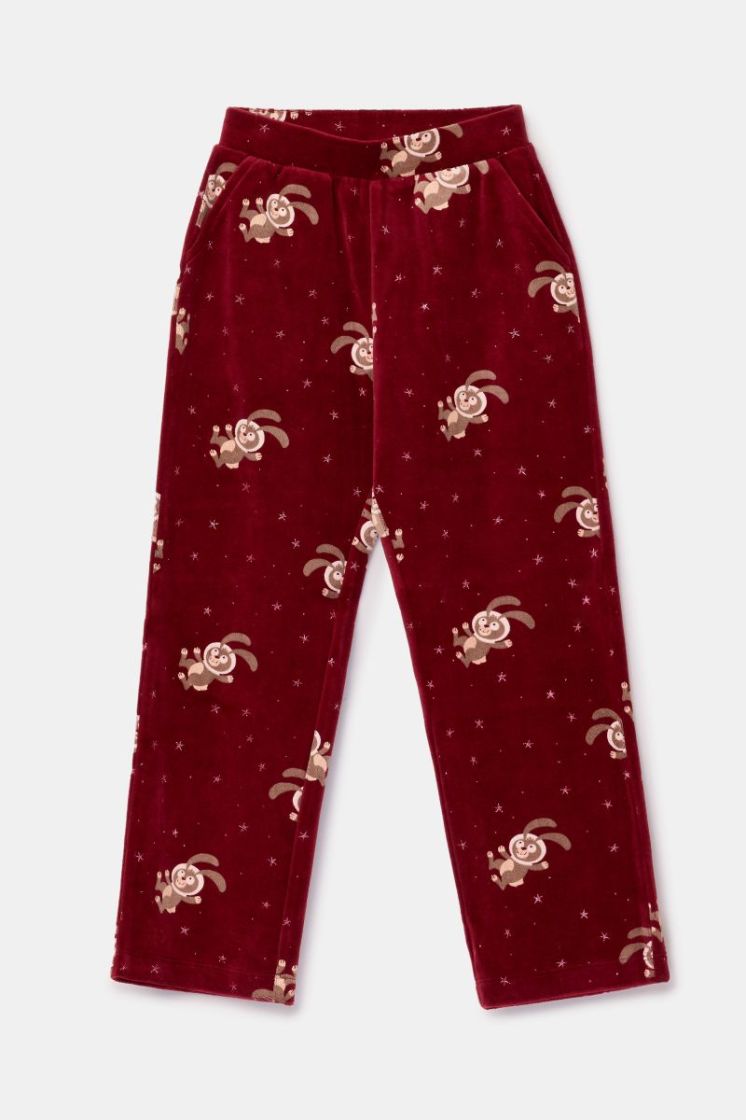 Meisjes-Dames sweater en broek 471 bordeaux