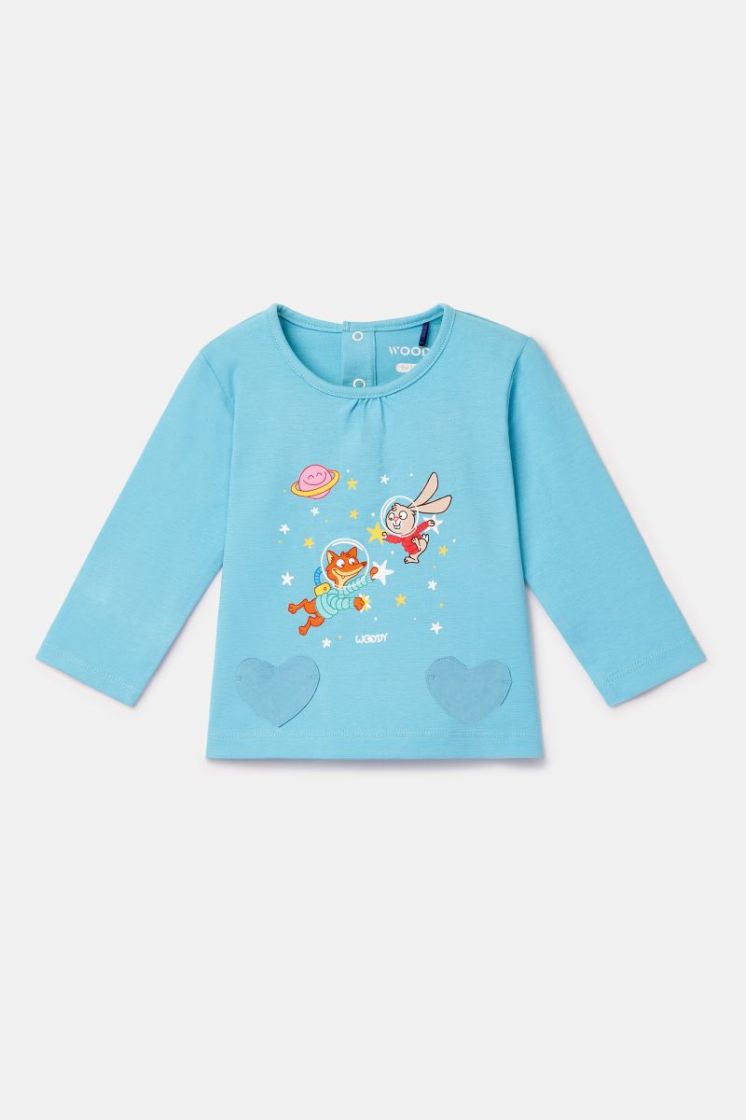 Meisjes-Dames pyjama 904 blauwe stre