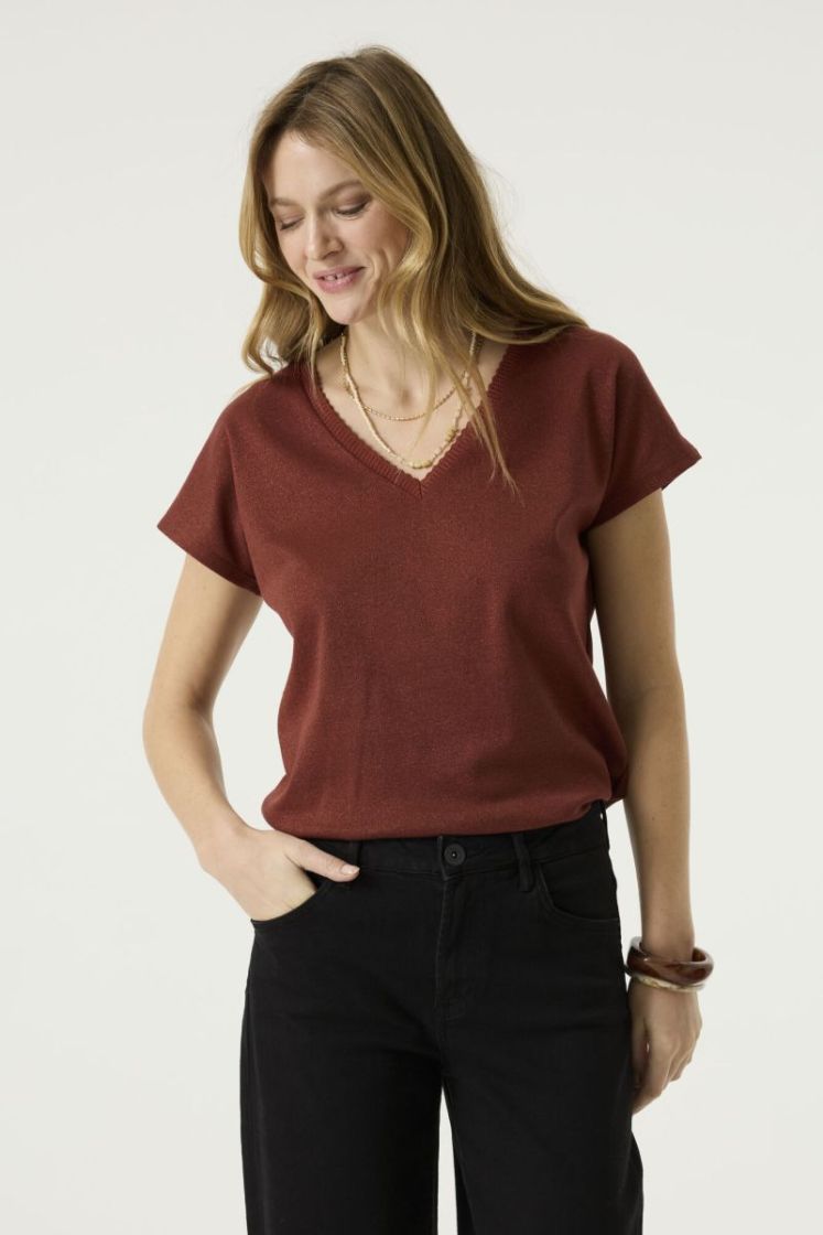123110 15 [rt short sleeve] 4456 chili blus