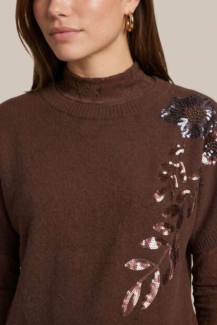 Victoria knit pullover 522 Mocha Brown