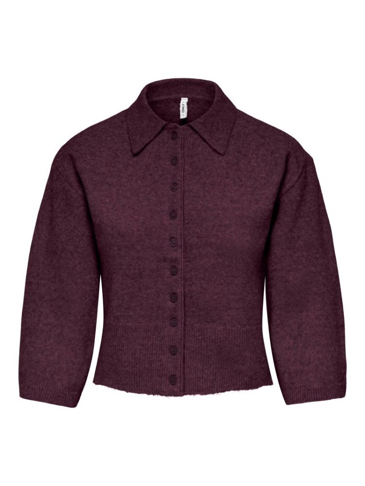 Knit Cardigan Fig Melange/Dtm