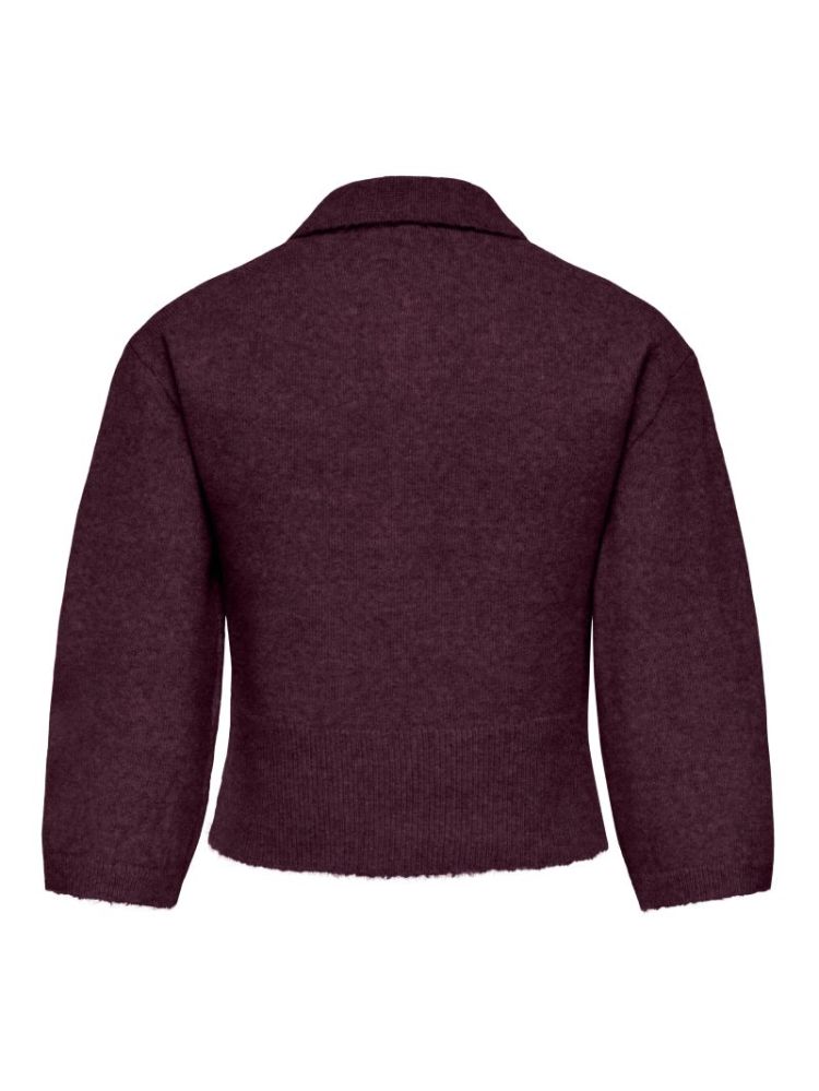 Knit Cardigan Fig Melange/Dtm