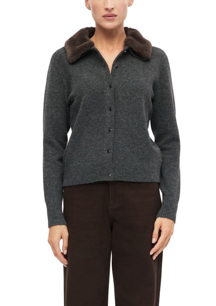 122509 1717213 [Strickjacke] 9898 GREY/BLACK