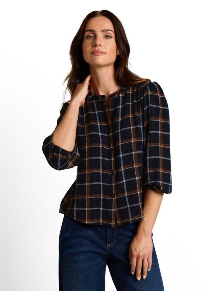 000000 702046 [blouse check] 41143 navy came